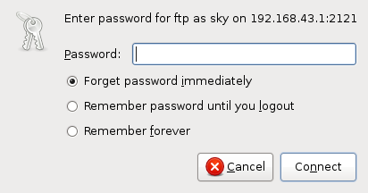 Enter ftp password